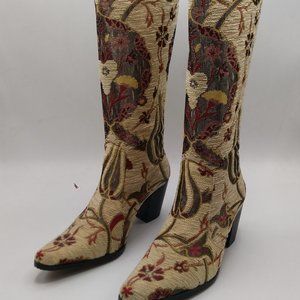 Cowboy Western Boots Suzani Boots Leather Tulip Pa
